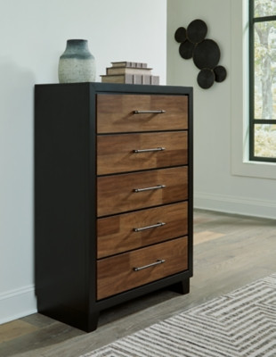 Benchcraft Kraeburn Brown Black Chest of Drawers