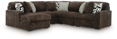 Ashley Midnight-Madness Onyx 5-Piece Sectional with Chaise 98103/17/46(2)/64/77