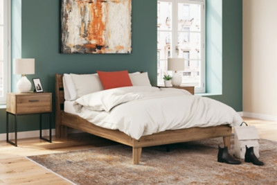 Ashley Deanlow Honey Full Platform Panel Bed