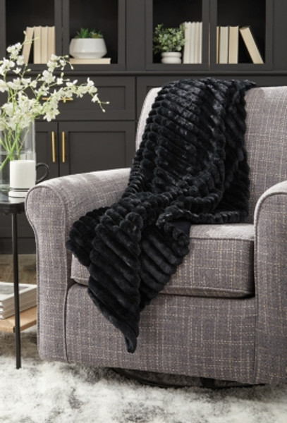 Ashley Alsonwell Black Throw (Set of 3)