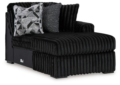 Ashley Midnight-Madness Onyx 3-Piece Sectional with Chaise 98103/17/34/66