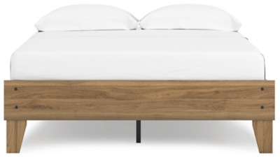 Deanlow Honey Full Platform Bed with 2 Nightstands