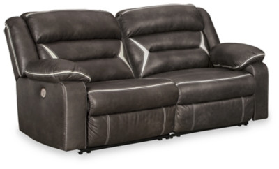 Ashley Kincord Midnight 2-Piece Power Reclining Sectional Loveseat