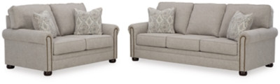 Ashley Gaelon Dune Sofa and Loveseat