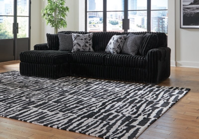 Deauxiem Classeアメリカーナワッフル　2色セット Ashley Midnight-Madness Onyx 2-Piece Sectional Sofa with Chaise on