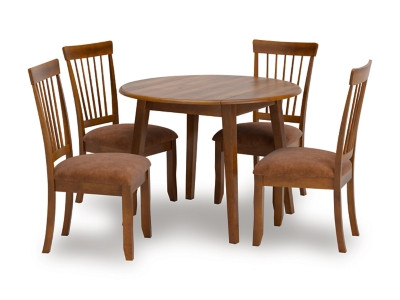 Berringer Rustic Brown Dining Table and 4 Chairs