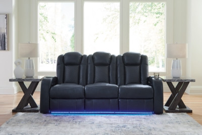 Ashley Fyne-Dyme Sapphire Power Reclining Sofa