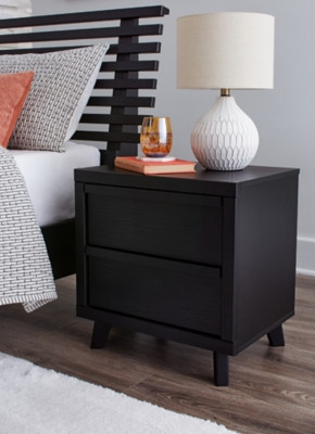 Ashley Danziar Black Nightstand