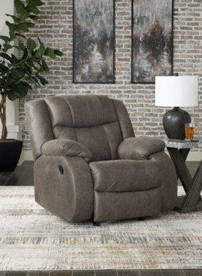 Ashley First Base Gunmetal Recliner