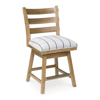 Ashley Ridgester Light Brown Counter Height Swivel Barstool (Set of 2)