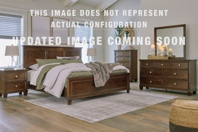 Danabrin Brown California King Panel Storage Bed with Dresser and Nightstand