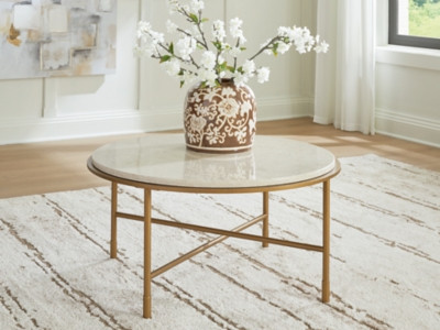 Ashley Alben Antique Gold Coffee Table