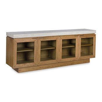 Ashley Adanworth Light Brown Gray Accent Cabinet