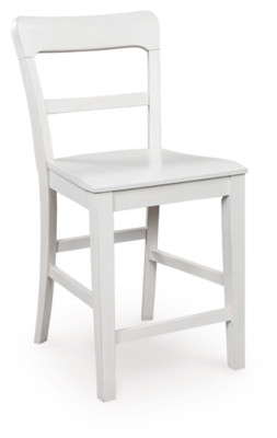Ashley Chadworth White Counter Height Barstool (Set of 2)