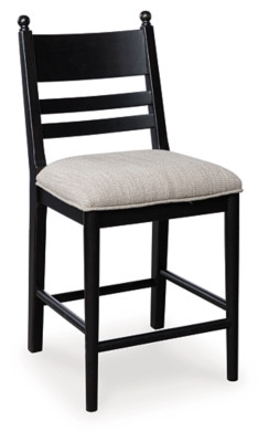 Ashley Chadworth Black Counter Height Barstool (Set of 2) D824-724