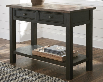 Ashley Tyler Creek Grayish Brown Black Sofa/Console Table