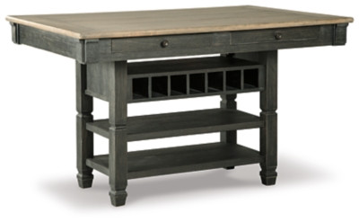 Ashley Tyler Creek Black Gray Counter Height Dining Table and 4 Barstools