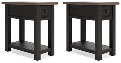 Ashley Tyler Creek Grayish Brown Black 2 End Tables