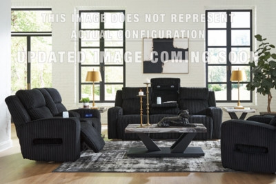 Ashley TwinBrooke Black Sofa, Loveseat and Recliner