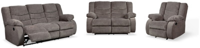 Ashley Tulen Gray Sofa, Loveseat and Recliner