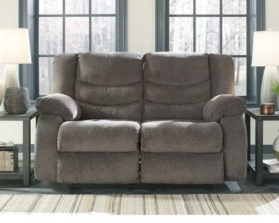 Ashley Tulen Gray Reclining Loveseat