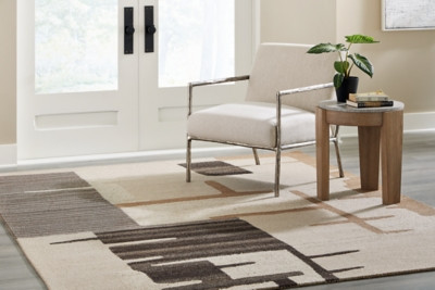 Ashley Kencher Beige Brown 8' x 10' Rug