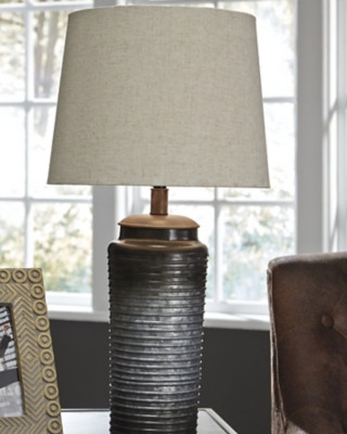 Ashley Norbert Gray Table Lamp (Set of 2)