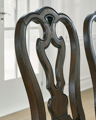 Ashley Maylee Dark Brown Dining Table and 6 Chairs and Bench