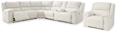 Keensburg Linen 3-Piece Sectional with Recliner 61807/63/77/90/82