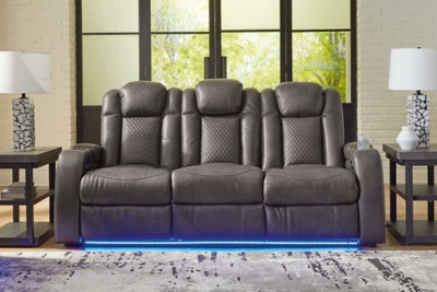 Ashley Fyne-Dyme Shadow Power Reclining Sofa