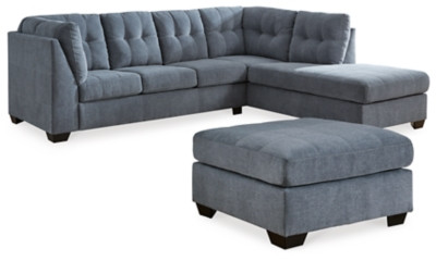 Marleton Denim 2-Piece Sectional with Ottoman 55303/17/66/08