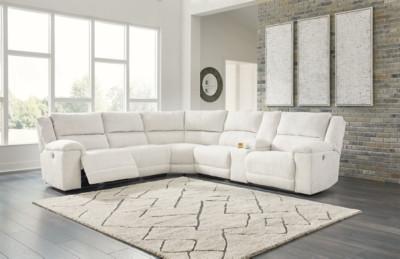 Ashley Keensburg Linen 3-Piece Power Reclining Sectional 61807/63/77/90