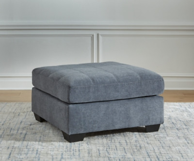 Ashley Marleton Denim Oversized Accent Ottoman