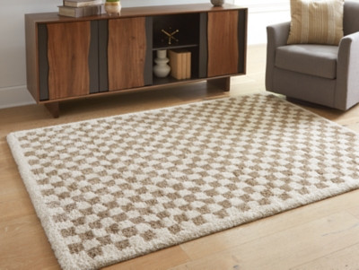 Ashley Karamen Taupe Ivory Medium Rug