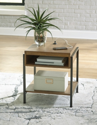 Ashley Fridley Brown Black End Table