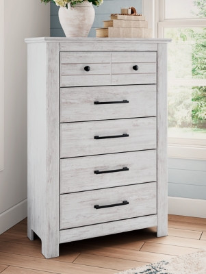 Ashley Fenderport Whitewash Chest of Drawers