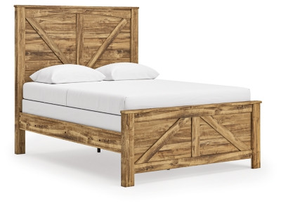Ashley Branstony Brown Queen Crossbuck Panel Bed