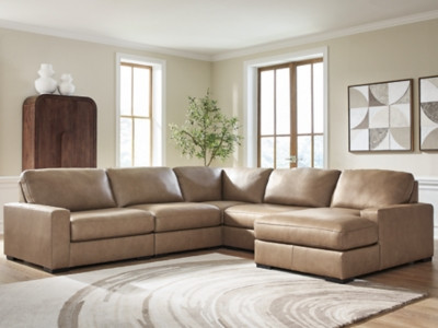 Benchcraft Veronella Sahara 5-Piece Sectional with Chaise 76106/17/46(2)/64/77