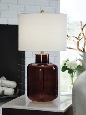 Ashley Mette Brown Gold Finish Table Lamp