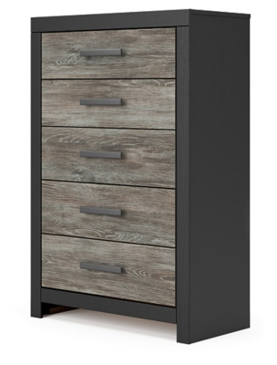 Ashley Jonnifer Black Gray Chest of Drawers