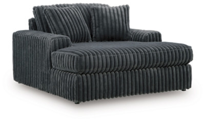 Ashley Midnight-Madness Gunmetal Oversized Chaise