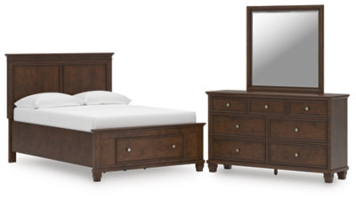 Ashley Danabrin Brown Full Panel Storage Bed, Dresser and Mirror