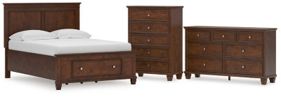 Ashley Danabrin Brown Full Panel Storage Bed, Dresser and Chest