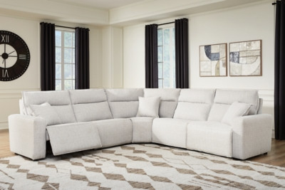 Ashley Modmax II Stone 5-Piece Power Reclining Sectional
