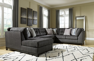 Ashley Reidshire Steel 3-Piece Sectional with Chaise