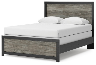 Ashley Jonnifer Black Gray Queen Panel Bed