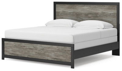 Ashley Jonnifer Black Gray King Panel Bed