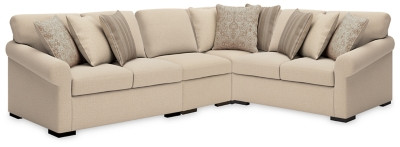 Benchcraft LadyMae Twill 4-Piece Sectional