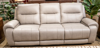 Ashley Trendsetter Ash Power Reclining Sofa with Audio Seating
