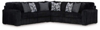 Ashley Midnight-Madness Gunmetal 3-Piece Sectional